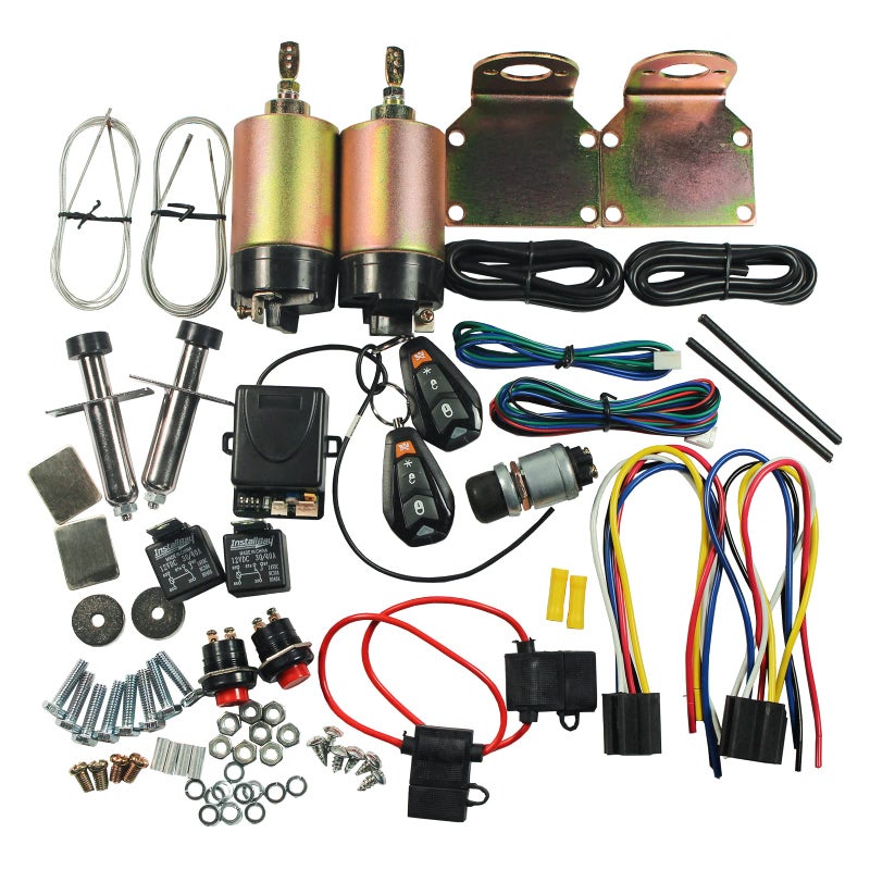 CARMOCAR New Shaved Handle Door Popper Kit 2 Door Kit With Remote ONE SET 85 lb - Image 1